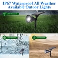 thumbnail image 3 of Foco Con Energía Solar, Luz Solar Para Paisaje, Portátil, 2 Modos De Luz, Instalación De 2 Vías, IP67, Resistente Al Agua, Batería De 2200 MAh Para Paredes, 3 of 7