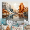 thumbnail image 2 of Designart "Canyons Depths Orange and Grey Canyon" Canyon Metal Wall Art, 2 of 5