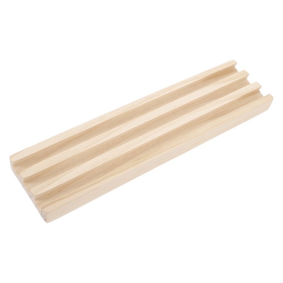 Wooden Display Tray Stand Organizer Shelf for Small Items 25.5 x 6.5 x 1.8 cm, and Stylish Storage Solution