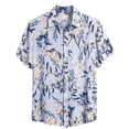 thumbnail image 1 of EGNMCR Chemise d'Été Vintage Imprimée pour Homme à Manches Courtes, Chemise à Col Cubain, Motif Style Hawaïen, Blouse et Chemise à Manches Courtes à Col Rabattu, 1 of 3