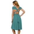 thumbnail image 5 of Vivian's Fashions Dress - Twist Wrap, 8 Ways to Wear (Lt Turquoise, Regular), 5 of 7