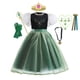 thumbnail image 1 of Vestido de princesa Anna de Frozen de Disney para niñas, vestido de graduación de malla con manga abullonada, Cosplay de Navidad, disfraces de fiesta de cumpleaños de reina de la nieve Fivean unisex, 1 of 2