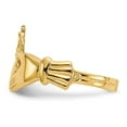 thumbnail image 3 of Auriga 10k Yellow Gold Polished Claddagh Ring for Women Size- 7, 3 of 6