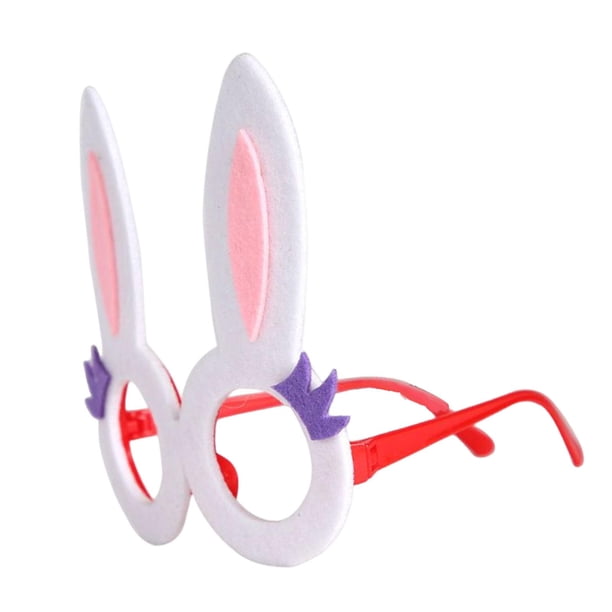 Gafas de conejito de Pascua novedosas, accesorios para fotos, gafas de Pascua no tejidas Orejas de conejo