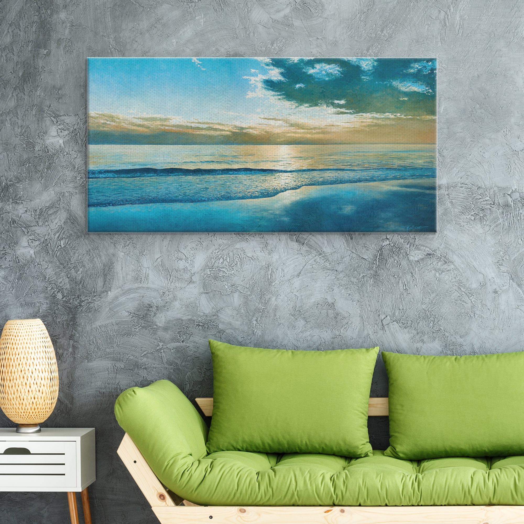 Masterpiece Art Gallery Island Dawn by Kent Sullivan Coastal Canvas Photo Art Print 24" x 48"
