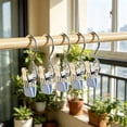 thumbnail image 4 of 6 Pack Hanging Clips with Hooks, Laundry Boot Rack Hangers with Rubber Grips, 360 Rotating Clips for Pants and Skirts, Portable Drying Hooks for Towels and Socks, Storage Tools (Pink), 4 of 8