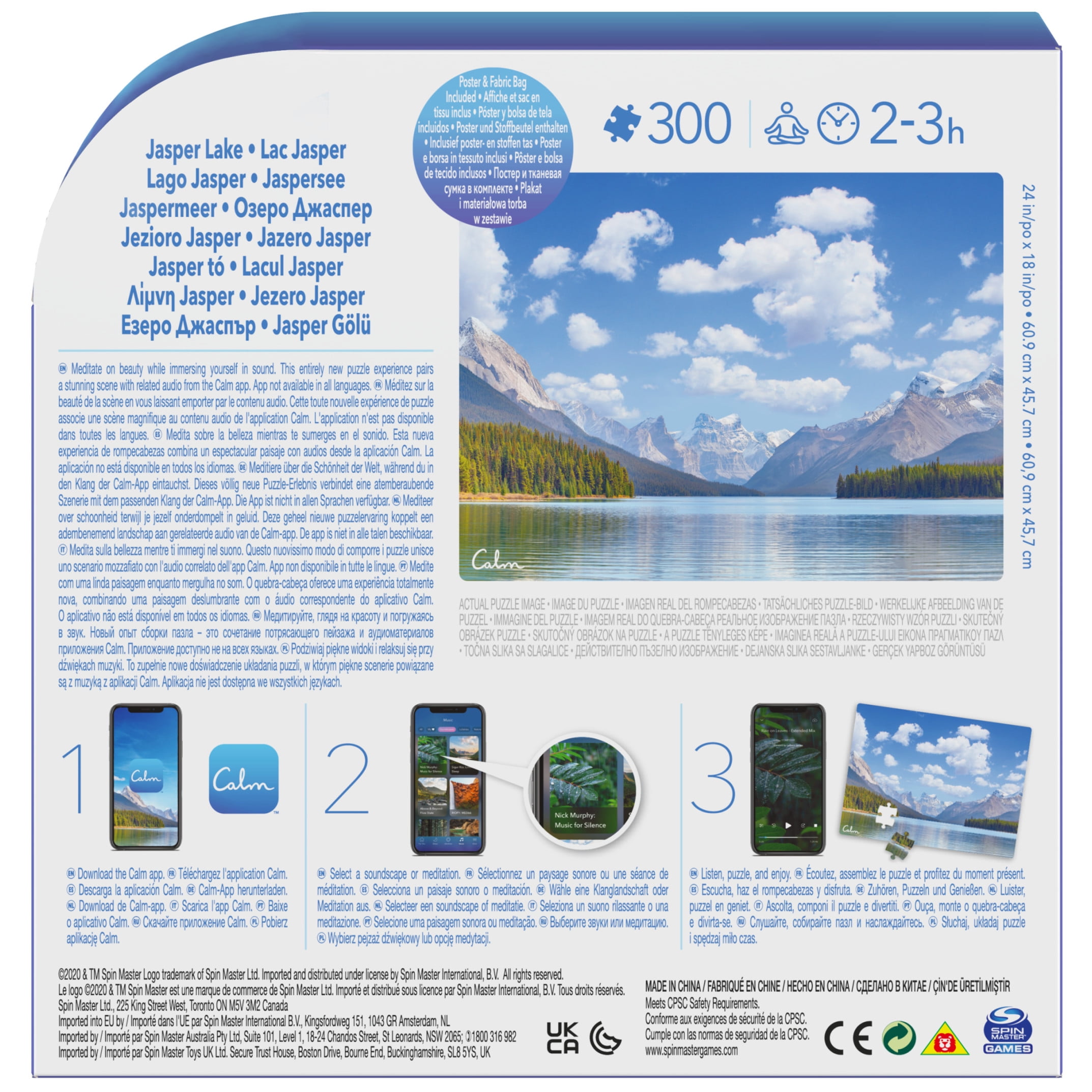 300-Piece Calm Jigsaw Puzzle and Storage Bag, Jasper Lake