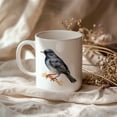 thumbnail image 3 of Bird Watching Mug, Slaty Backed Nightingale Thrush Song Bird Mug, 11oz or 15oz White Ceramic Coffee Mug Gift for Bird Watchers, 3 of 9