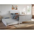 thumbnail image 1 of Portland Full Wood Platform Bed with Matching Footboard & Full Trundle in White, 1 of 14