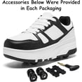 thumbnail image 3 of Cyiecw Roller Skate Shoes for Kids Girls Boys Detachable Wheeled Fashion Sneakers, 3 of 5