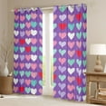 thumbnail image 2 of Homewish Cute Love Heart Curtains Pack of 2 (42x84 Each), Modern Fashion Cartoon Curtains Blackout, Teens Kids Boys Girls Bedroom Curtains, Window Curtains Bedroom Decor, 2 of 6