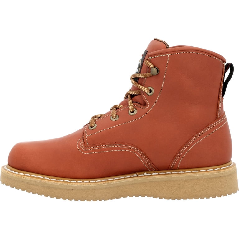 Georgia Boot Tan Leather Lace-Up Boots Georgia Boot Men main image 2