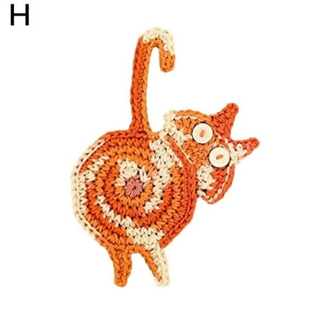 

SZYM Novelty Cat Butt Coaster Funny Handmade Crochet Drink Placemat Cup Mug Coasters for Office Bar Home Decoration Housewarming Gifts for Cat Lover V1N2