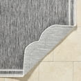 thumbnail image 4 of Livabliss Miami Beach Modern Border Outdoor Area Rug, 9'2" x 12', Dark Grey/White, 4 of 7