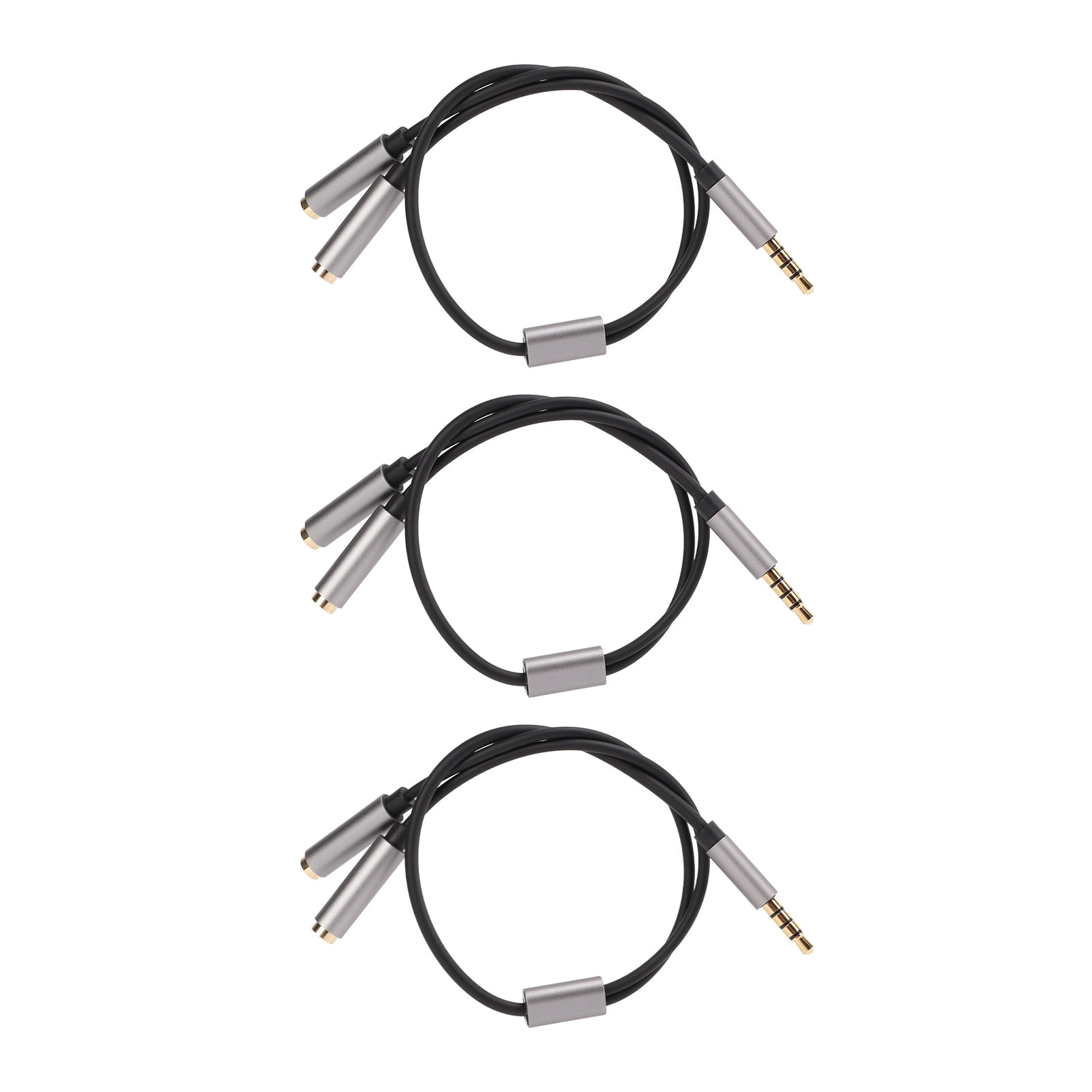 Headset Splitter Cable, Y Cables Audio Splitters 3.5mm 1 In 2 For Laptop