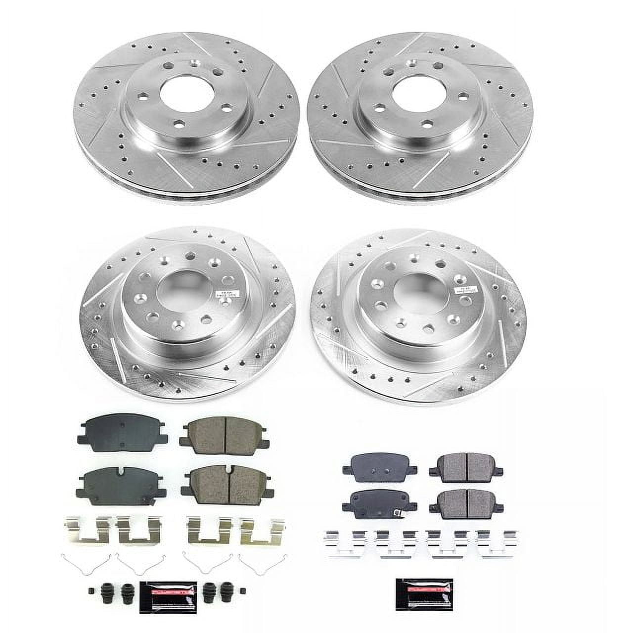 PowerStop Front and Rear Z23 Evolution Sport Carbon-Fiber Ceramic Brake Pad and Drilled & Slotted Rotor Kit Fits: CHEVROLET Select Models K8800