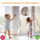 thumbnail image 5 of Cerradura universal para niños para puertas, paquete de 2 cerraduras para puertas para niños con adhesivo 3M, seguridad para bebés Adepaton LN-1152, 5 of 7
