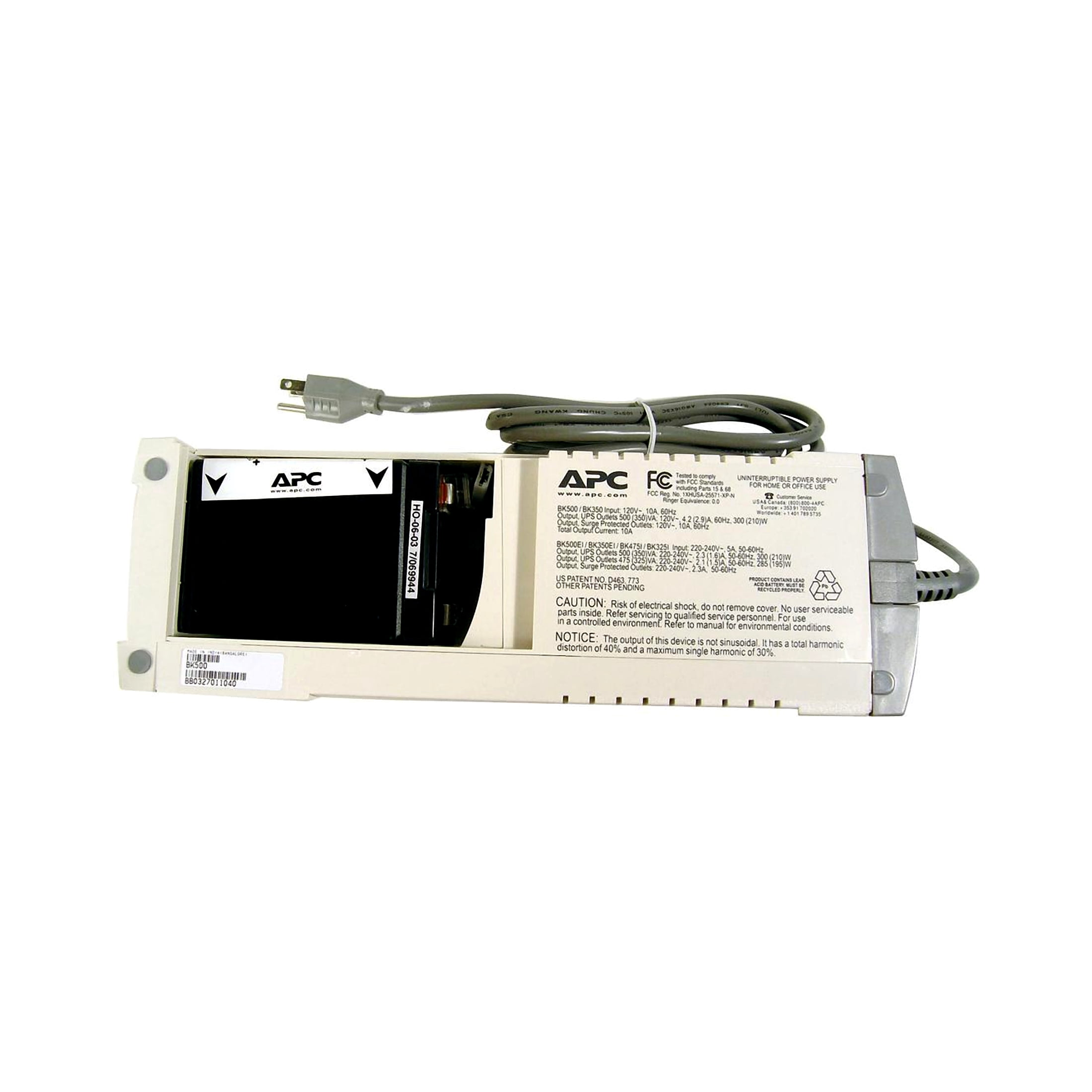 BK500 Back-UPS CS Battery Backup System 6 Outlets, 500 VA, 480 J