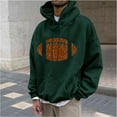 thumbnail image 1 of Sudadera con capucha para hombre, estilo casual, con cuello redondo, estampado, manga larga, blusa de poliéster, 1 of 6