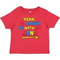 thumbnail image 3 of Inktastic Yeah I'd Rather be with My Nana in Red Yellow and Blue Boys or Girls Baby T-Shirt, 3 of 5