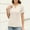 White, variant on Hvot&aat Women's Solid Color Short Sleeved Keyhole Neck T-Shirt Basic Lightweight Tops Business Casual Fitted Tops