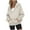 Beige 01, variant on Cotton Plain Hoodie Jackets for Women Full Zip Casual Loose Spring Fall Winter Sweatshirt Lightweight Sports Coat (X-Large, White)