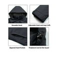 thumbnail image 2 of Little Donkey Andy Women's Waterproof Rain Jacket Outdoor Trench Raincoat with Hood Lightweight rain Shell for Hiking, Travel Black S, 2 of 7