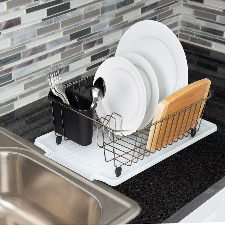 Mainstays Plastic Clear Large 0.15 H Kitchen Dish Drain Board Walmart