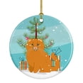 thumbnail image 1 of Scottish Fold Cat Merry Christmas Tree Ceramic Ornament, 1 of 1