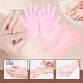 thumbnail image 7 of Yibooy Silicone Prevents Dryness Foot & Hand Spa Mask for Feet/Hand Care (Pink), 7 of 7