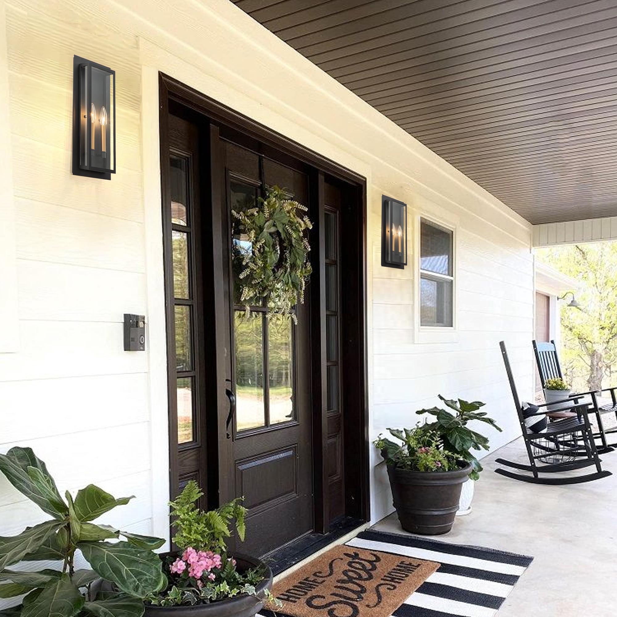 2-Light Modern outdoor wall sconce