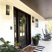2-Light 17.5 Black Modern outdoor wall sconce
