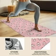 thumbnail image 4 of Pink Cow Heart Pattern Hot Yoga Mat Towel Non Slip for Hot Yoga - Quick-Drying Yoga Mat Cover with 4 Corner Pockets with Travel Bag - Hot Yoga Towel Non Slip Grip Moisture Wicking Sweat 70"x26", 4 of 6