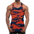 thumbnail image 3 of BADHUB Mens Color Block Muscle Tank Topsssss Clearance Workout Athletic Sleeveless Crew Neck Shirts RedXXXXL, 3 of 6