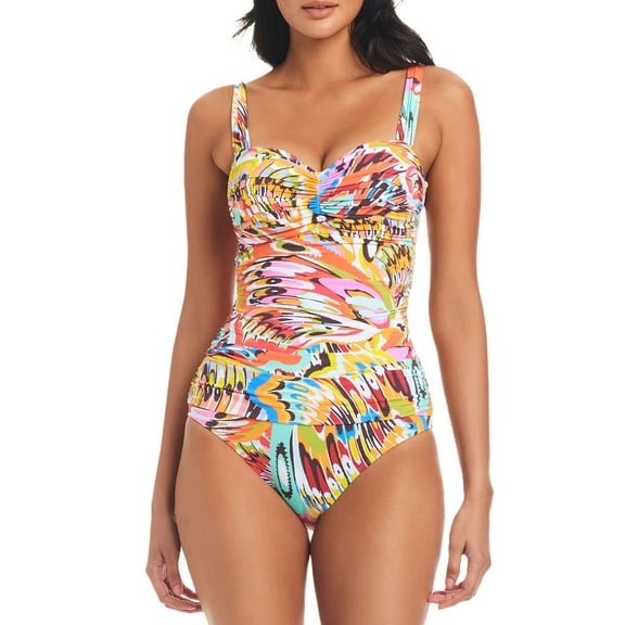 Break The Mold Shirred Underwire One-Piece Swimsuit