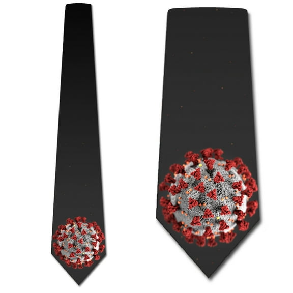 Coronavirus Ties Mens Science Necktie Virus Tie by Three Rooker