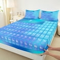 thumbnail image 3 of Manfei Science Queen Sheet Sets,Periodic Table Of Elements Flat Sheet,Chemistry Lovers Learning Queen Fitted Sheet For Boys Kids,Breathable Home Decor,4 Pieces, 3 of 7