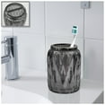 thumbnail image 6 of nu steel Glacier Smoke Collection Glass with Black Finish Metal Trim Holders for Toothbrushes, Razors, Makeup Brushes for bathrooms Storage, Bath Collection, Bathroom Vanity Countertops - Smoke, 6 of 7