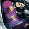 thumbnail image 3 of XYZCANDO Vibrant Beach Scene Machine Washable Car Seat Towel Cover for Outdoor Sport Swimming Hiking, Sweatproof Durable Car Seat Towel Covers, 3 of 11