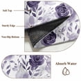 thumbnail image 6 of 2x3 Ft Entryway Area Rug, Purple Flowers Kitchen Rug Runner Washable Floor Mat, Watercolor Farmhouse Botanical Floral Leaf Non Slip Indoor Door Mat Throw Carpet for Bathroom Living Room Bedroom, 6 of 8