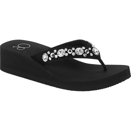 thong sandals with jewels