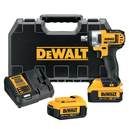 DeWalt 20V MAX High Torque Impact Wrench Kit, 1/2 in, 1,500 rpm, w/Charger