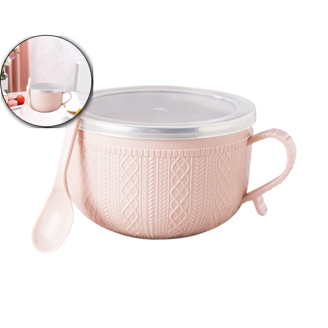 Dvruxg Bol à Soupe en Acier Inoxydable Isolé, Petit Bol à Riz et Céréales, Bol Alimentaire de Camping Résistant à la Chaleur pour Usage Extérieur