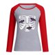 thumbnail image 4 of Camiseta suelta estampada a la moda para mujer, blusa de manga larga, cuello redondo, camisetas informales Pompotops  FGAJ8298, 4 of 5