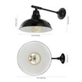 thumbnail image 4 of JONATHAN Y Wallace 12.25" 1-Light Farmhouse Industrial Indoor/Outdoor Iron LED Victorian Arm Outdoor Sconce, Black, 4 of 8