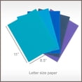 thumbnail image 6 of Cardstock 8.5 x 11 Paper Pack - Assorted Colored Scrapbook Paper 65lb - Double Sided Card Stock for Crafts, Embossing, Cardmaking - 50 Sheets, Solid Core, Blues, 6 of 6