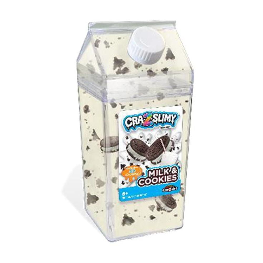 Cra-Z-Art, Cra-Z-Slimy Milk Cartons Slime, Milk and Cookies, Scented Sensory Slime for Kids