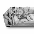 thumbnail image 3 of Jazz Music Soft Flannel Fleece Throw Blanket, Illustration of a Jazz Band Musicians Playing Drum Music Concert Performance, Cozy Plush for Indoor and Outdoor Use, 50" x 70", Black White, by Ambesonne, 3 of 6