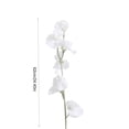 thumbnail image 3 of 4 Colors Flocked Sweet Pea Artificial Flowers, Realistic Faux Silk Floral Stalks Bouquet, Premium Fake Flower for Home Wedding Table Centerpiece Photography Props Vase Arrangement Home Decoration, 3 of 6