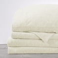 thumbnail image 4 of Great Bay Home Heathered Melange T-Shirt Jersey Knit Wrinkle Resistant Sheet Set  (Twin XL, Ivory), 4 of 7